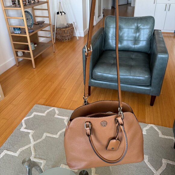 Tory Burch Robinson Open Dome Satchel (tan) - Picture 5 of 7